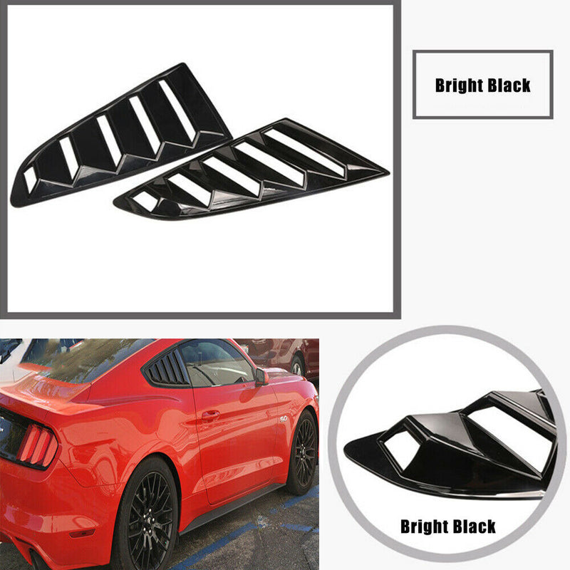 For 2015-2017 Ford Mustang Carbon fiber Quarter 1/4 Side Window Louver Cover