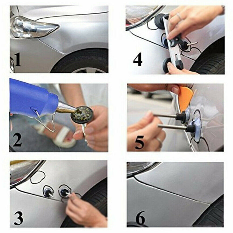Auto Car Body Aluminum & Plastic Repair Puller Kit Paintless Dent Pulling Bridge