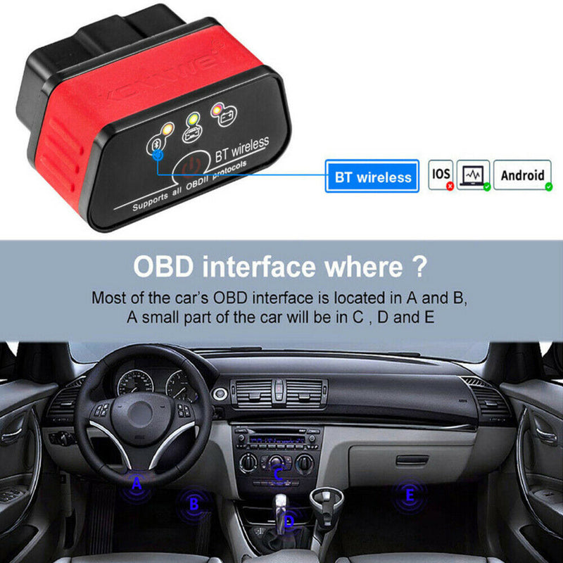 KW902 ELM327 Bluetooth/WIFI Torque ODB2 Car Diagnostic Code Reader Scanner Tool