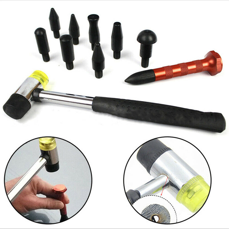 Car Repair Tools Push Rod Tap Down Hammer Knock Paintless Dent Hail Removal Kit