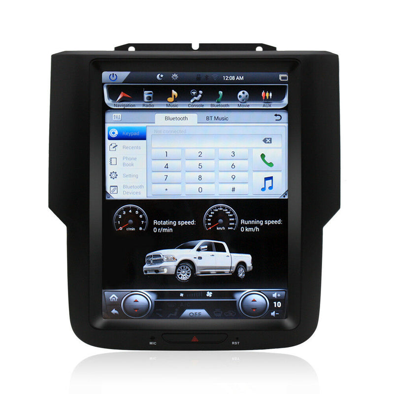 10.4" Tesla Style Car GPS Radio Headunit for Dodge Ram 1500 2500 3500 2013-2019