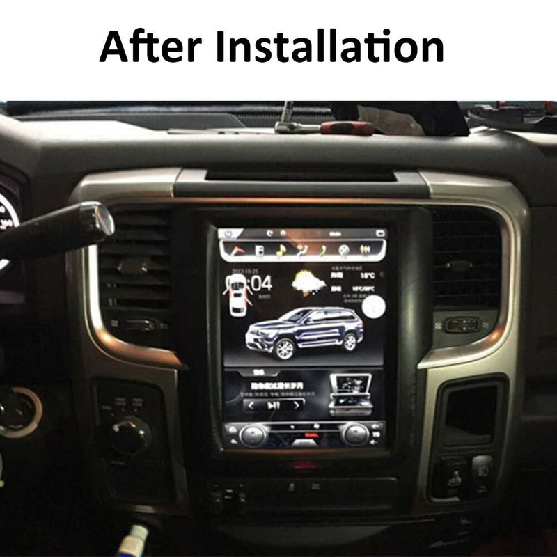 64GB Android6.0 Tesla Vertical Screen Car GPS Radio For Dodge Ram 1500 2013-2019