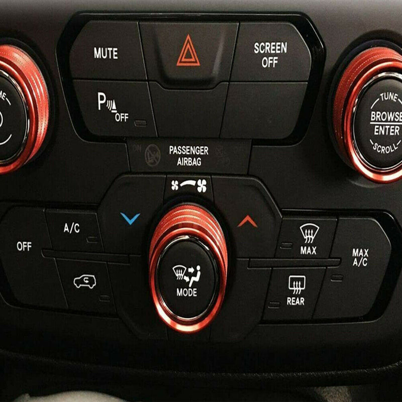 1pcs  Air Conditioner&Audio Switch Cover Knob Rring Trim For Ford 15-19 Mustang
