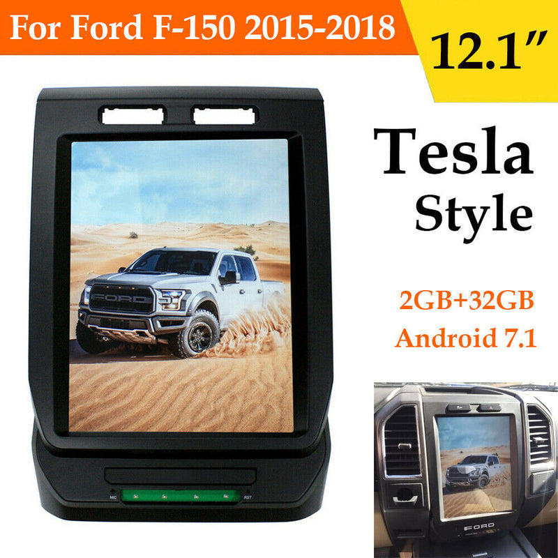 32GB Android 7.1 Tesla Style Screen GPS Radio Headunit For Ford F-150 2015-2019