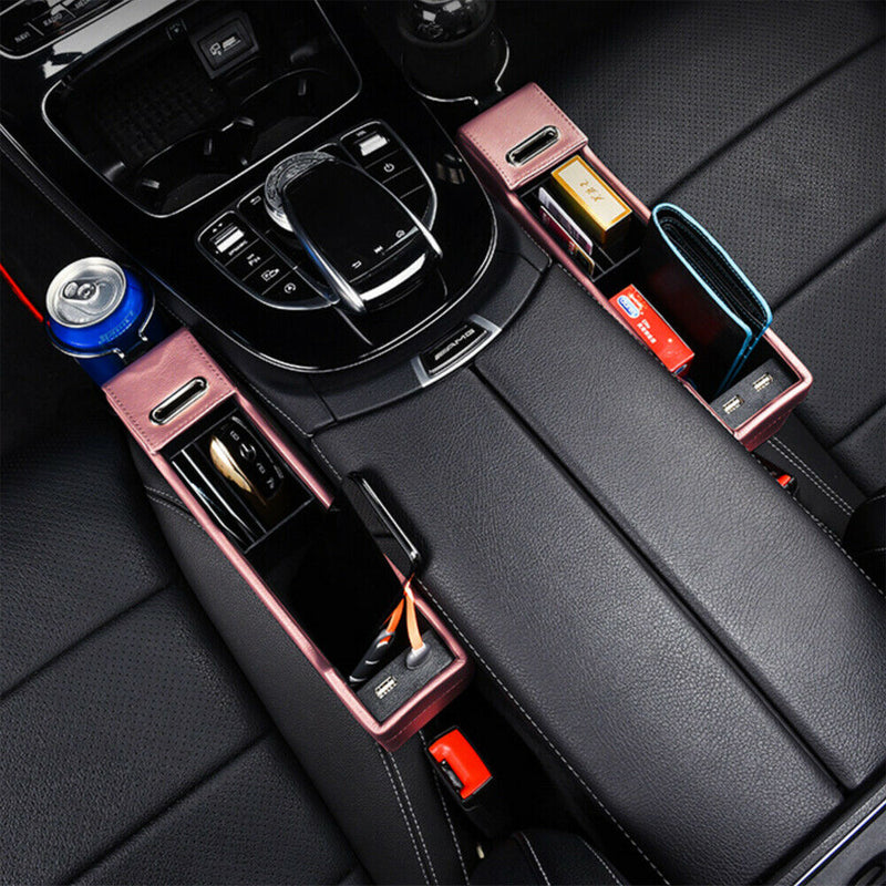 Car Seat Gap Catcher Filler Storage Box Pocket Organizer Holder ABS Left Side