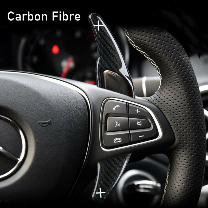 Carbon fiber Steering Wheel Shift Paddle Extension For Benz AMG A45 CLA45 SL63