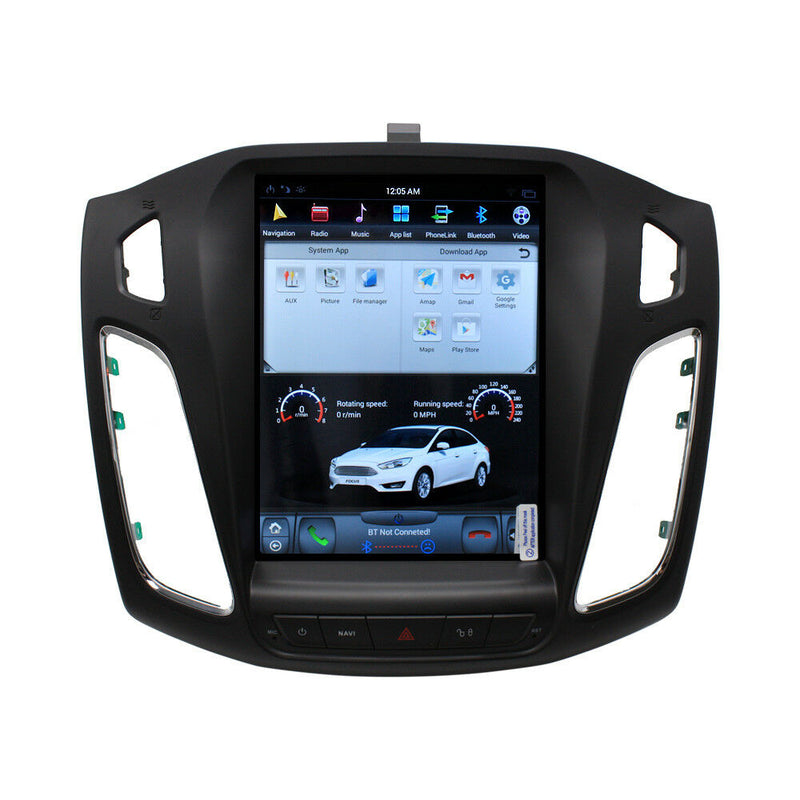 10.4" Tesla Style Vertical Screen Car GPS Radio Dash HD For Ford Focus 2012-2018