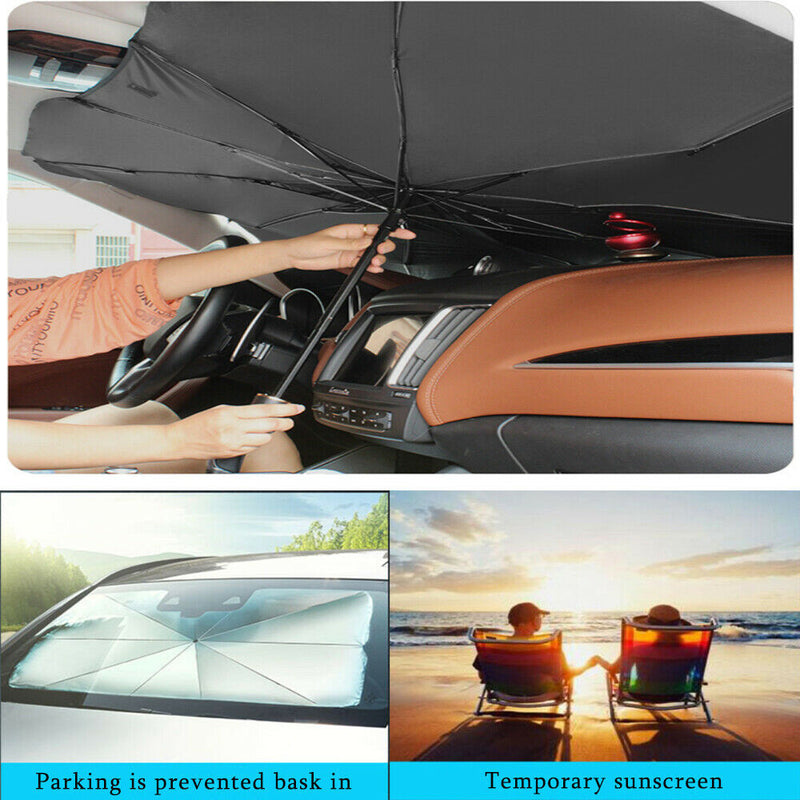 Front Window Cover Visor Sun Shade Umbrella Folding Sunshade Car Windshield