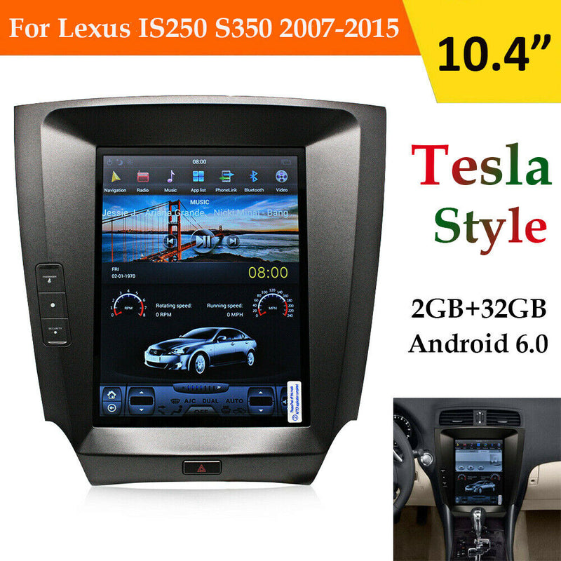 10.4'' Tesla Style Car GPS Radio Navigation 32GB for Lexus IS250 IS350 2007-2015