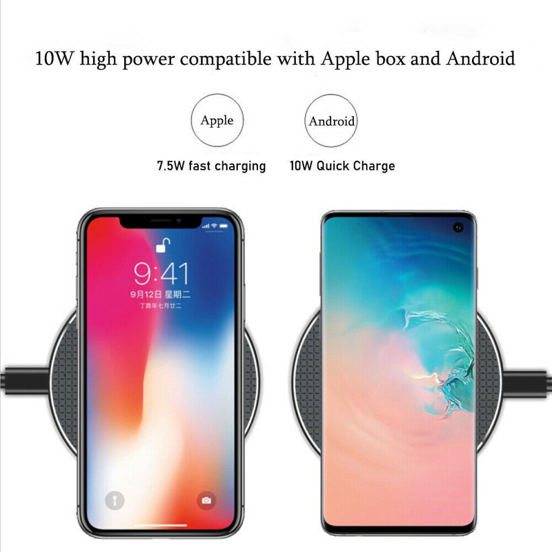 Wireless Fast Charger Charging Pad Dock for iPhone Samsung Android Cell Phone US