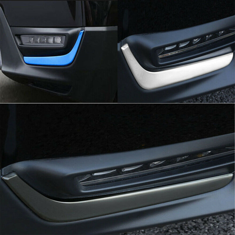 2pcs Chrome Front Fog Light Trim Lower Side Eyelid For CR-V CRV 2017 - 2019 Blue