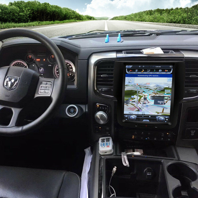 2+32GB Android Radio Tesla Style Car GPS for Dodge Ram 1500 2500 3500 2013-2019