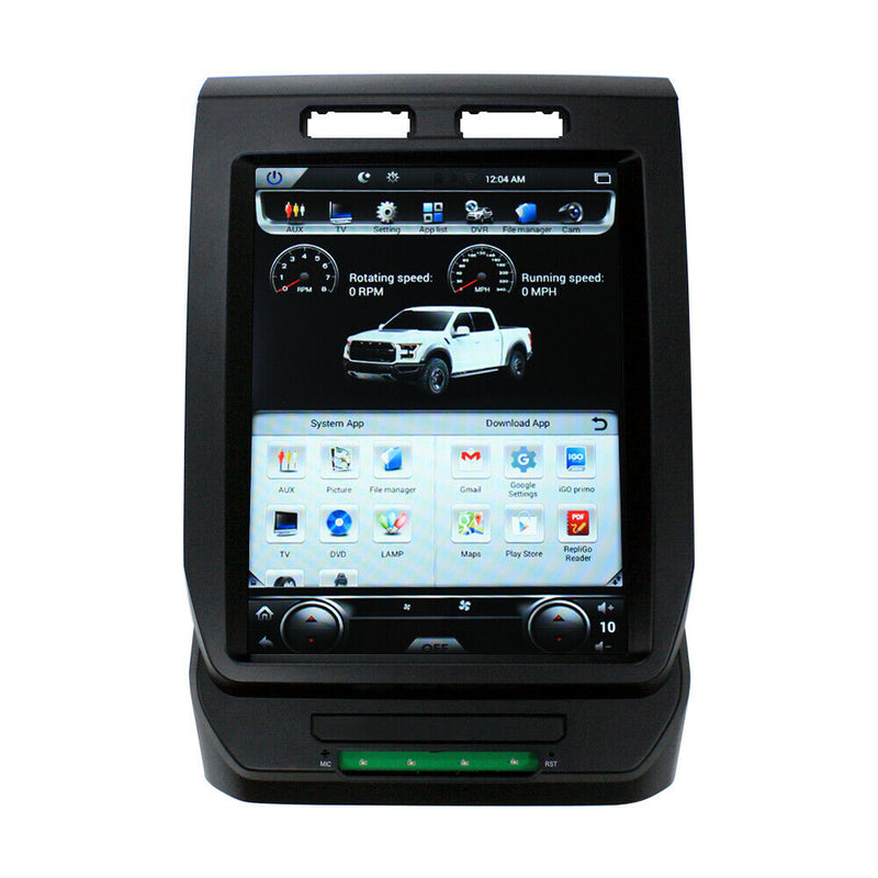 12.1" Tesla Vertical HD Screen Car GPS Radio Navigation For Ford F-150 2015-2019