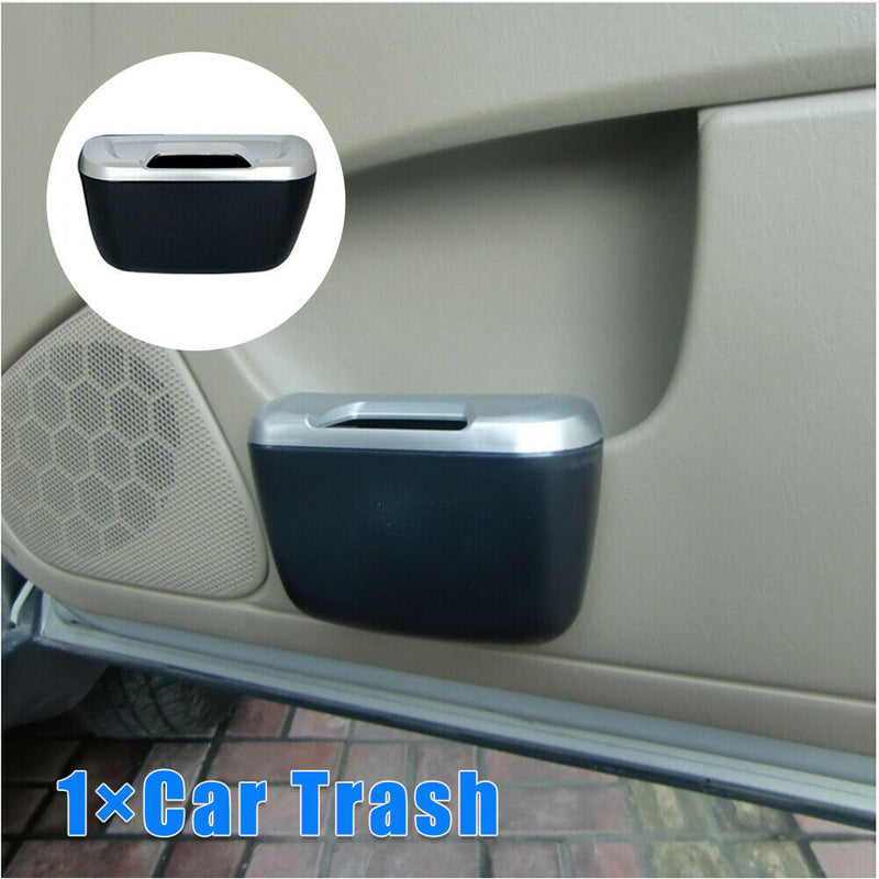 Auto Car Trash Rubbish Can Garbage Dust Dustbin Box Case Holder Bin Hook Plastic