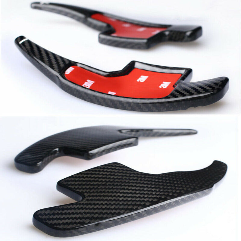 2pcs Carbon Fiber Steer Wheel Shift Paddle Shifter Extension For Ford Mustang