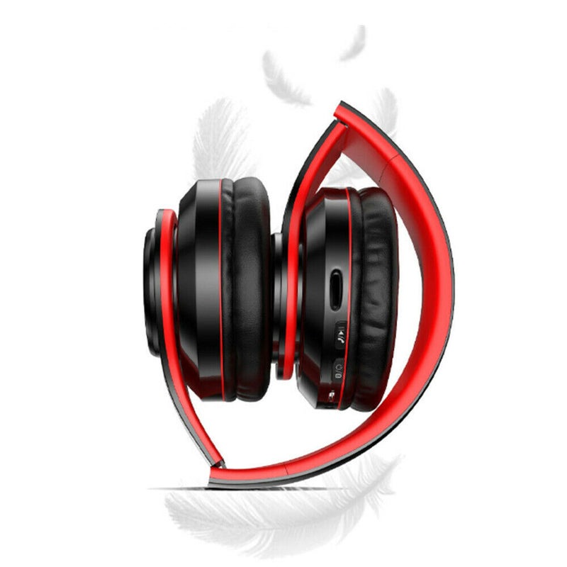 Bluetooth 5.0 Wireless Stereo Headphones Foldable Headset Earphones LED Super
