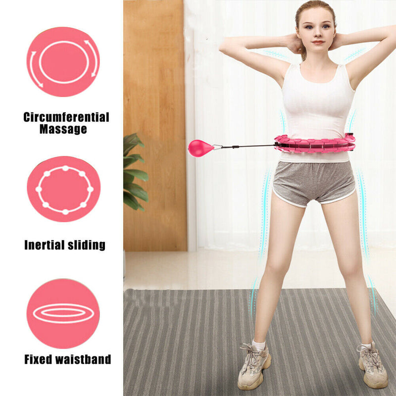 Thin Waist Smart Sport Hoop Detachable Adjustable Circle Exercise Gym Abdominal