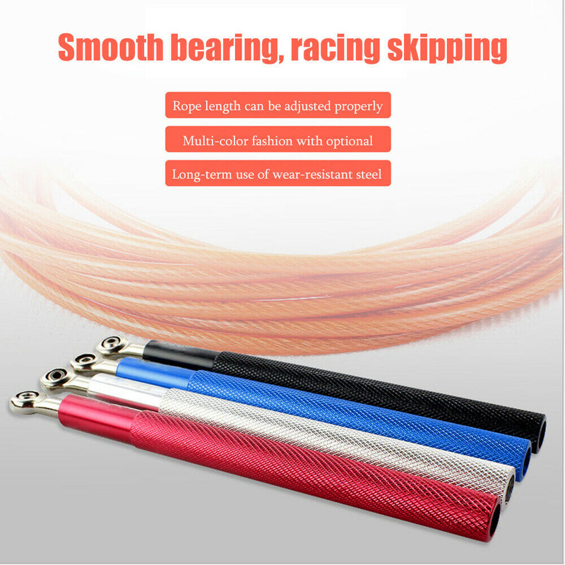 Adjustable Speed Skipping Jump Rope Gym Crossfit Boxing Fitness Exercise Cardio