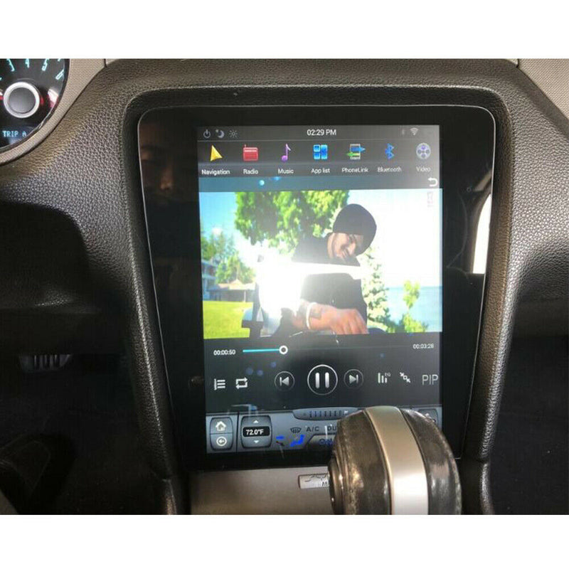12.1" Android 9.0 Radio Tesla Vertical Screen Car GPS For Ford Mustang 2010-2014