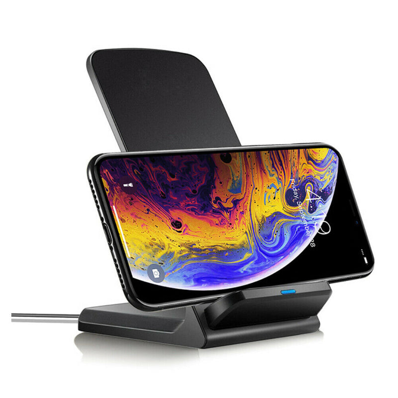 For Galaxy S10 Huawei P11 + iPhone XS X 8 Wireless Fast Charger Charging Stand
