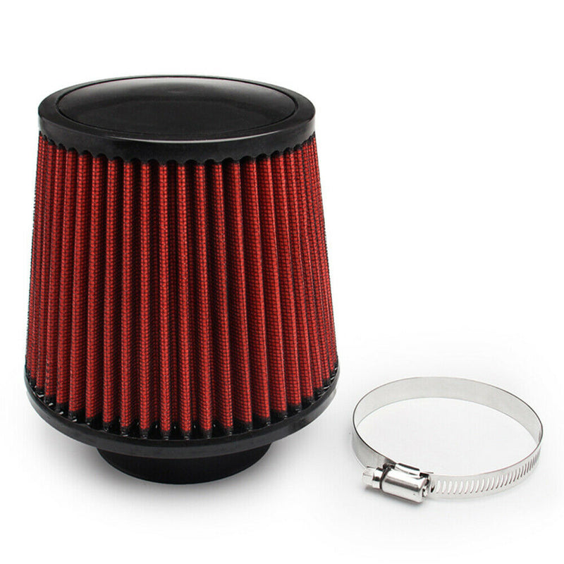 New 76MM Round Tapered Universal Air Intake Cone Filter Chrome Truck/Car/SUV
