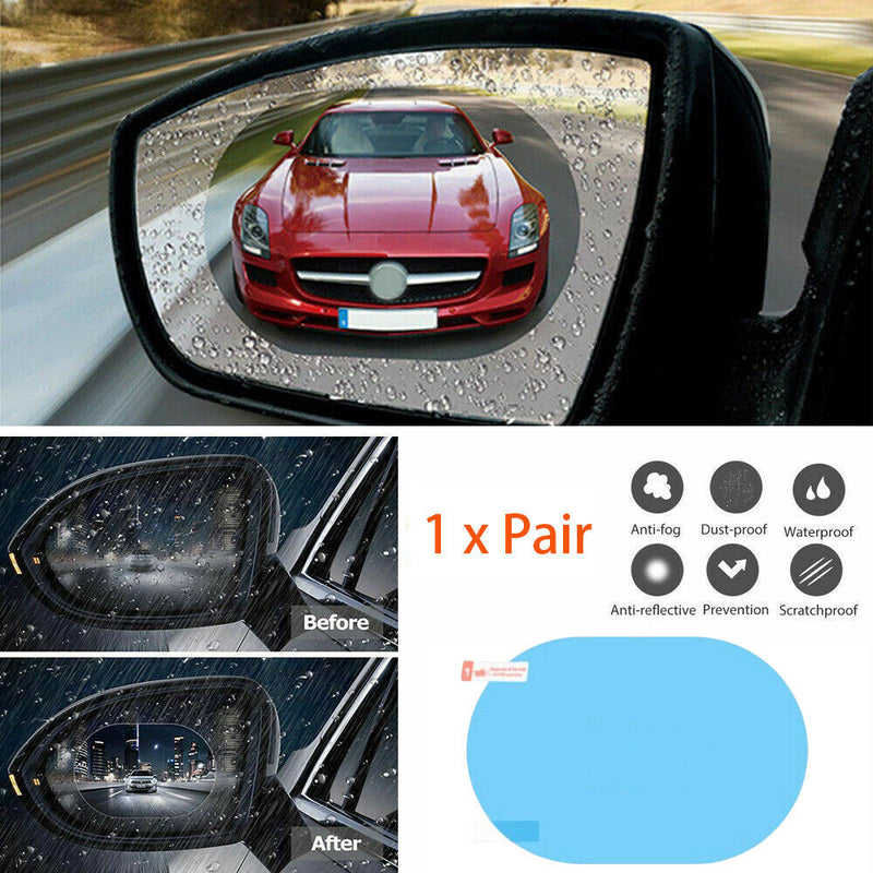 1 x Pair Rainproof Car Wing Mirrors Anti-fog Protective Film Sticker Rain Shield