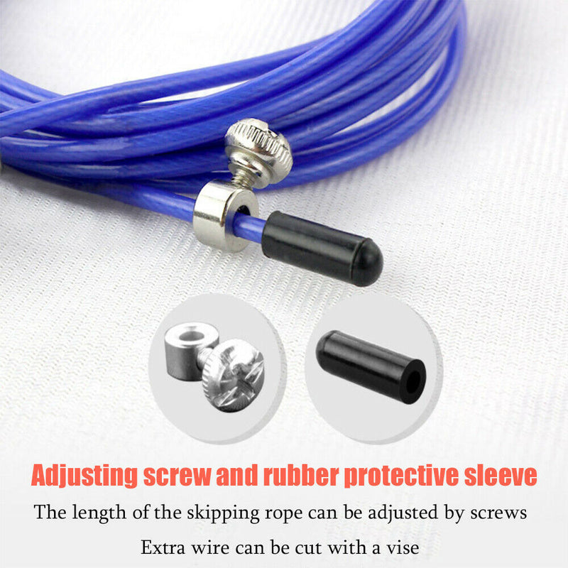 Adjustable Speed Skipping Jump Rope Gym Crossfit Boxing Fitness Exercise Cardio