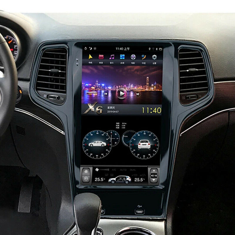 Android 9.0 Radio Vertical Big Screen GPS Navi For Jeep Grand Cherokee 2011-2013