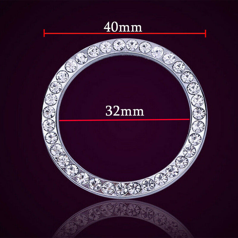 New Bling Diamond Car Start Engine Ignition Button Decor Crystal Ring Sticker US
