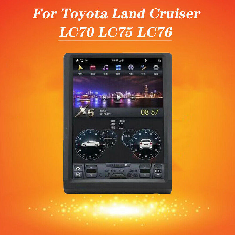 Android 9.0 Vertical Screen Car GPS Radio For Toyota Land Cruiser LC70 LC75 LC76