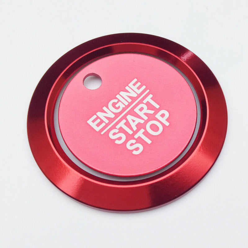 Red Engine Start/Stop Button Switch Overlay Cover Trim For Ford F150 Aluminum