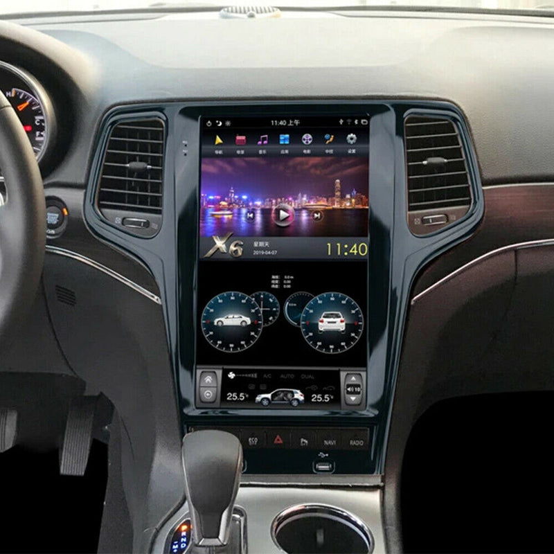 Android 9.0 Radio Vertical Screen Carplay GPS For Jeep Grand Cherokee 2014-2020