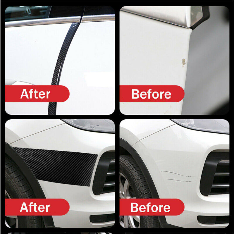Carbon Fiber Sticker Protector Sill Scuff Cover Car Door Body Anti Scratch Strip