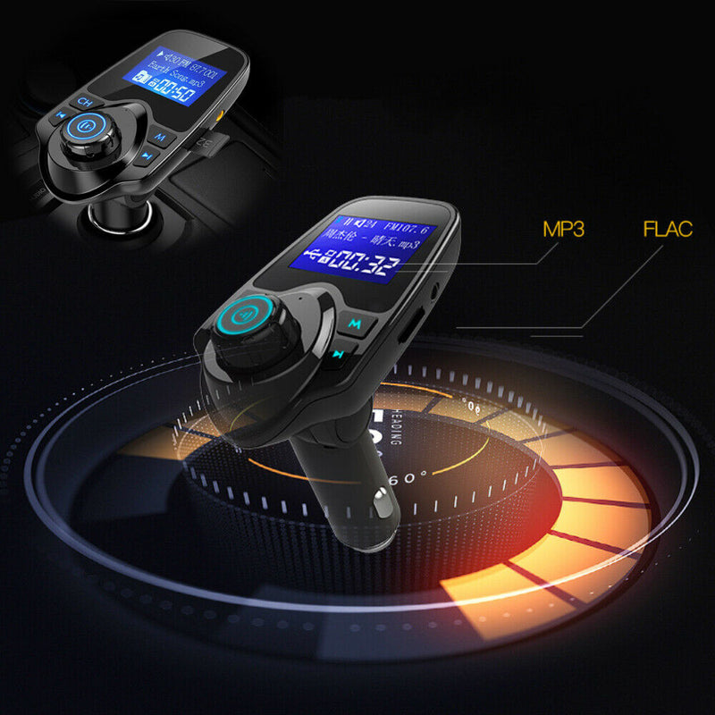 AUX Wireless Bluetooth 5.0 Car FM Transmitter USB Charger Radio Adapter MP3 Play