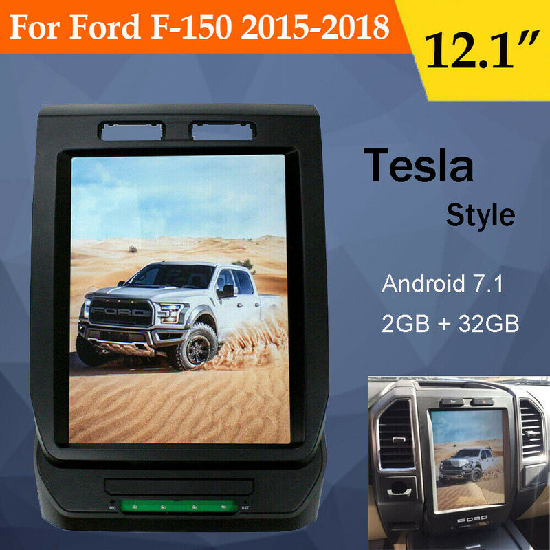12.1" Tesla Vertical HD Screen Car GPS Radio Navigation For Ford F-150 2015-2019