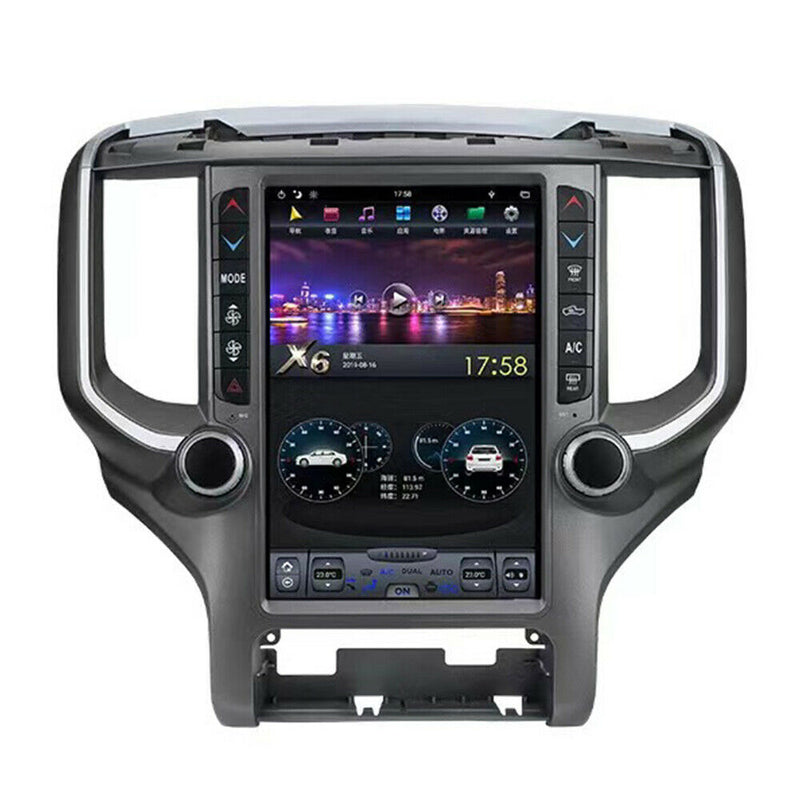 12.1" Android 9.0 Vertical Big Screen Car GPS Radio For Dodge RAM 2018 2019 2020