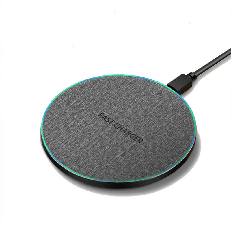 LED Light Wireless Fast Charging Charger Pad For iPhone Samsung Huawei 10W 15W