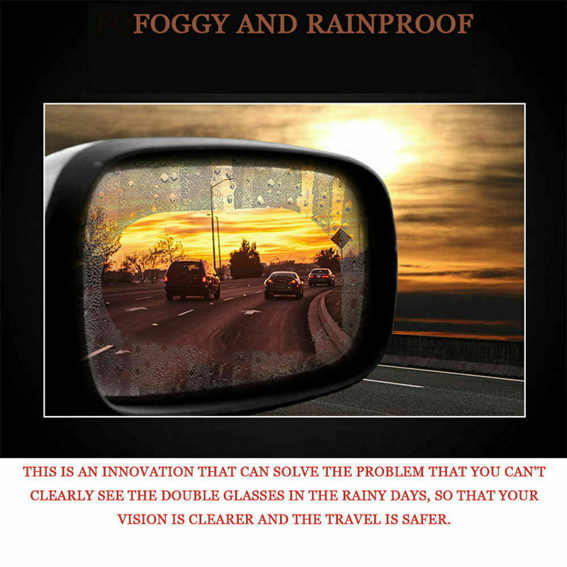 1xPair Car Wing Mirror Film Rear View Sticker Window Tint Rainproof Anti-Glare