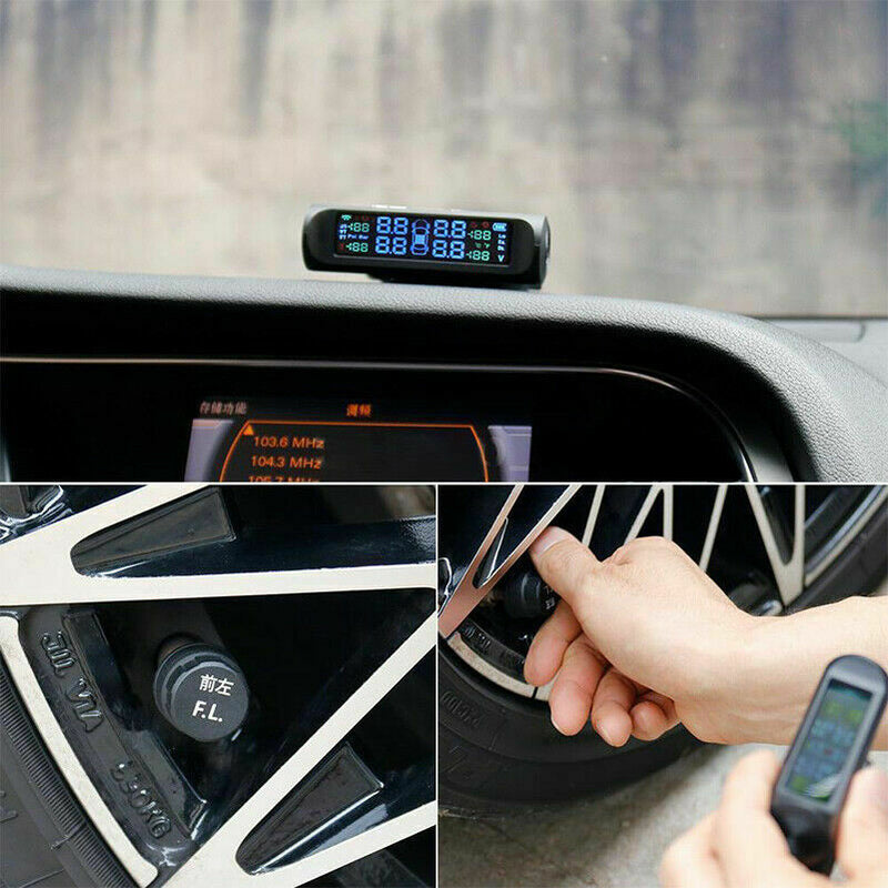 Car Wireless TPMS Tire Pressure Monitor System+4 Sensors LCD Display For Opel CY
