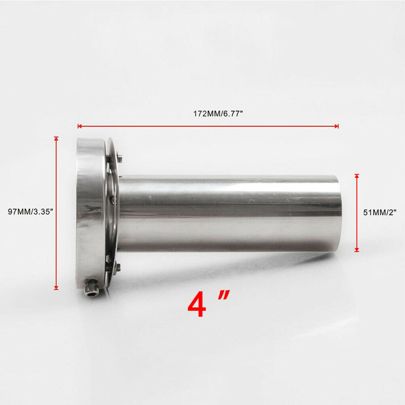 4'' Silver Universal Insert Removable Stainless Exhaust Silencer Muffler Steel