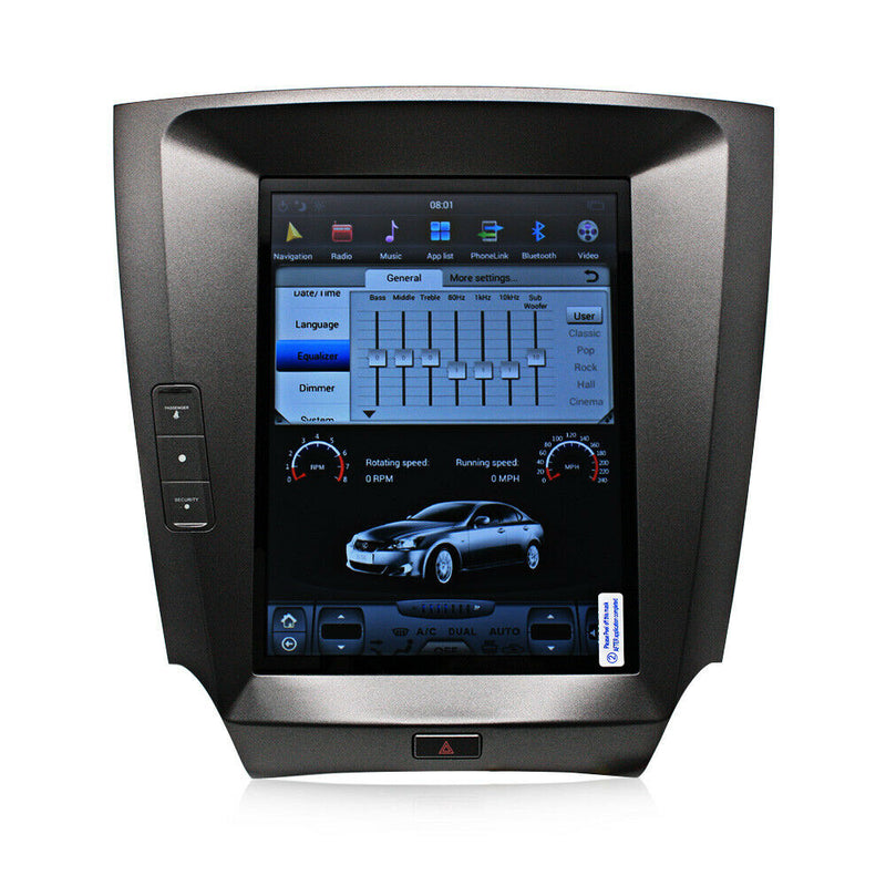 32GB 10.4'' Tesla Style Car GPS Radio Navigation for Lexus IS250 IS350 2007-2015
