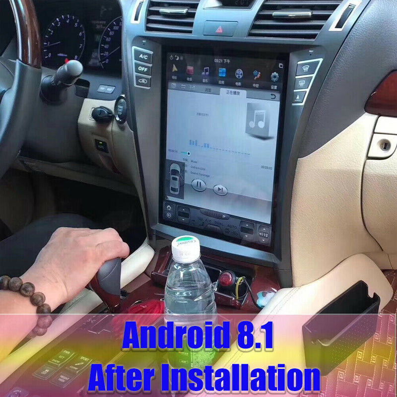 Android 9.0 Radio 4+32GB Tesla Vertical Screen Car GPS For Lexus LS460 2006-2012