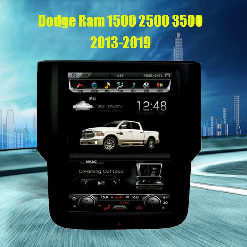 2+32GB Android Radio Tesla Style Car GPS for Dodge Ram 1500 2500 3500 2013-2019