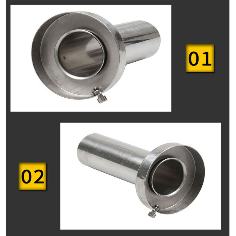 3.5'' Silver Universal Insert Removable Stainless Exhaust Silencer Muffler Steel