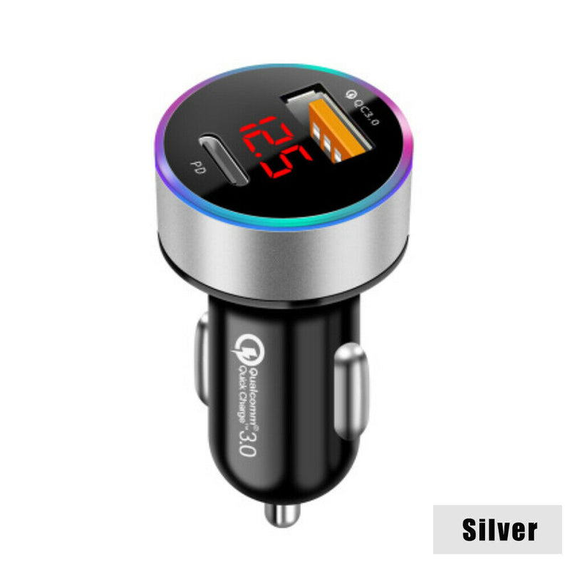 USB Type-C Car Charger 45W PD Fast Charge Adapter For iPhone 12 Pro Max Samsung