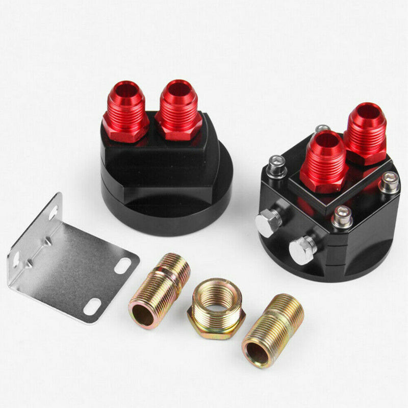 1 Set Fuel Oil Filter Relocation Male Sandwich Fitting Adapter Kit Universal