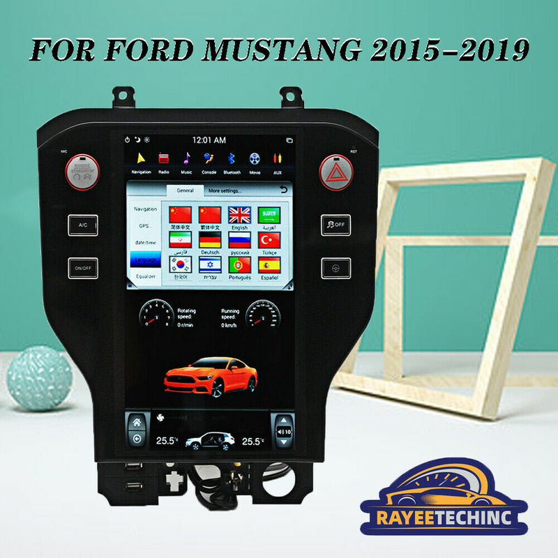 Android Tesla Vertical Screen Car Radio GPS For Ford Mustang 2015-16-17-18-2019