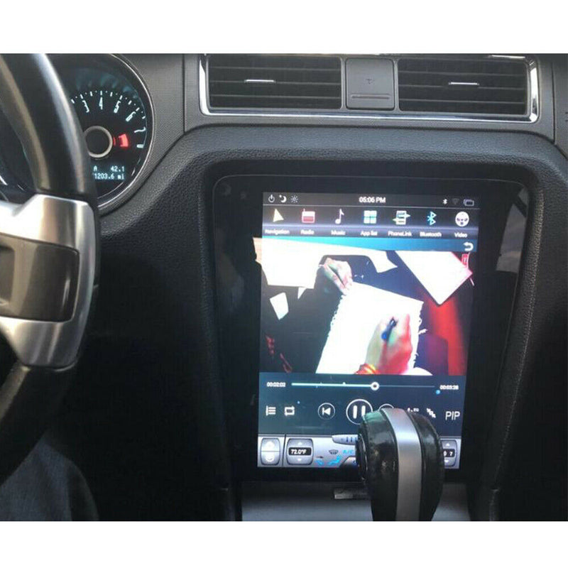12.1" Android 9.0 Radio Tesla Vertical Screen Car GPS For Ford Mustang 2010-2014