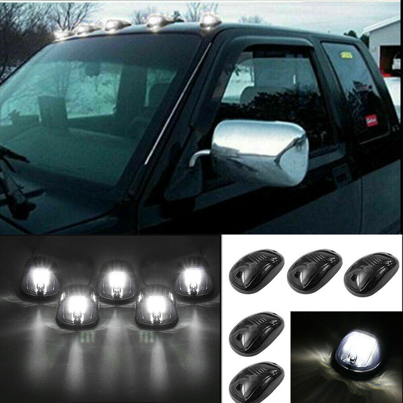 5x 16LED Smoked Cab Roof Top Marker Running Clearance Warm Light For Dodge Ram