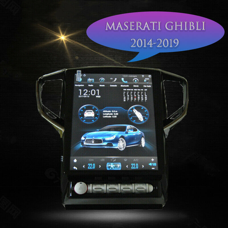 Android 8.1 Vertical Screen 4+64GB Car GPS Radio For Maserati Ghibli 2014-2019